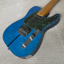 6 Strings Blue Electric Guitar SS Pickups Maple Fretboard&Neck Flamed Maple Top