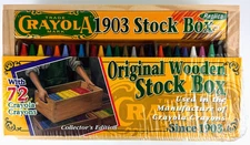 Crayola 1903 Wooden Stock Box Replica Collector Ed w/ 72 Crayons 1997 Sealed New