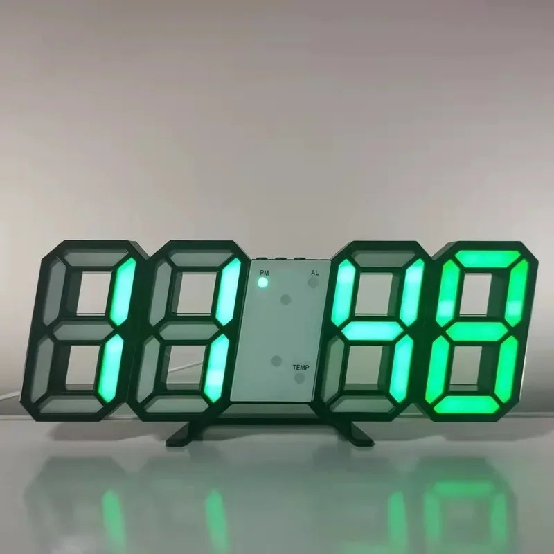 Digital 3 D LED Big Wall Desk Alarm Clock Snooze 12 / 24 Hours Auto Brightness USB photo Digital 3 D LED Big Wall Desk Alarm Clock Snooze 12 / 24 Hours Auto Brightness USB featured image