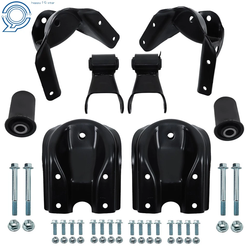 Kit de reparación de soporte de suspensión de grillete de resorte de hoja trasera para GMC C1500 1988-97 722-045 Foto 2 de 4