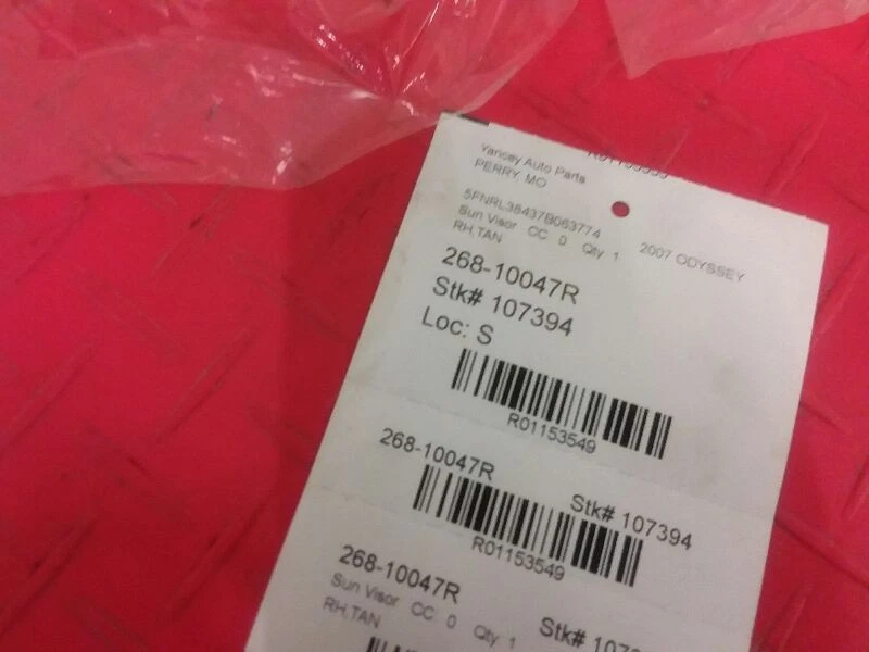 Honda Odyssey 2006-2010 pasajero derecho parasol bronceado iluminado Foto 4 de 4