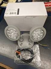 LITHONIA LIGHTING Adjustable LED Emergency Flood Lights Twin Outdoor Aluminum 2