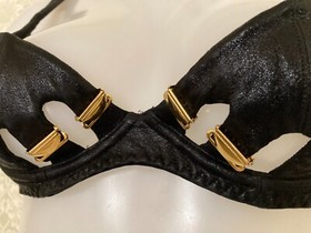 Agent Provocateur leather 36D 36B 34DD bra & suspender skirt SET soiree Marcella