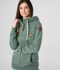 High Camp Hardware Womens Hoodie Green Sm Leather Patch Jackson Hole Americana