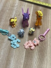 mixed lot on mini my little ponys and pony charms