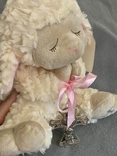 Lamb Stuffed Animal Plush Toy Ganz Serinity Wall Crib Cross NWT Baby Girl Gift
