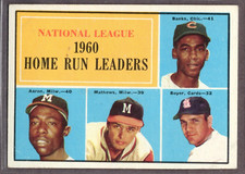 1961 Topps Set-Break # 43 Nl Home Run Leaders/Banks/Aaron EX-EXMINT *JAYSACE*