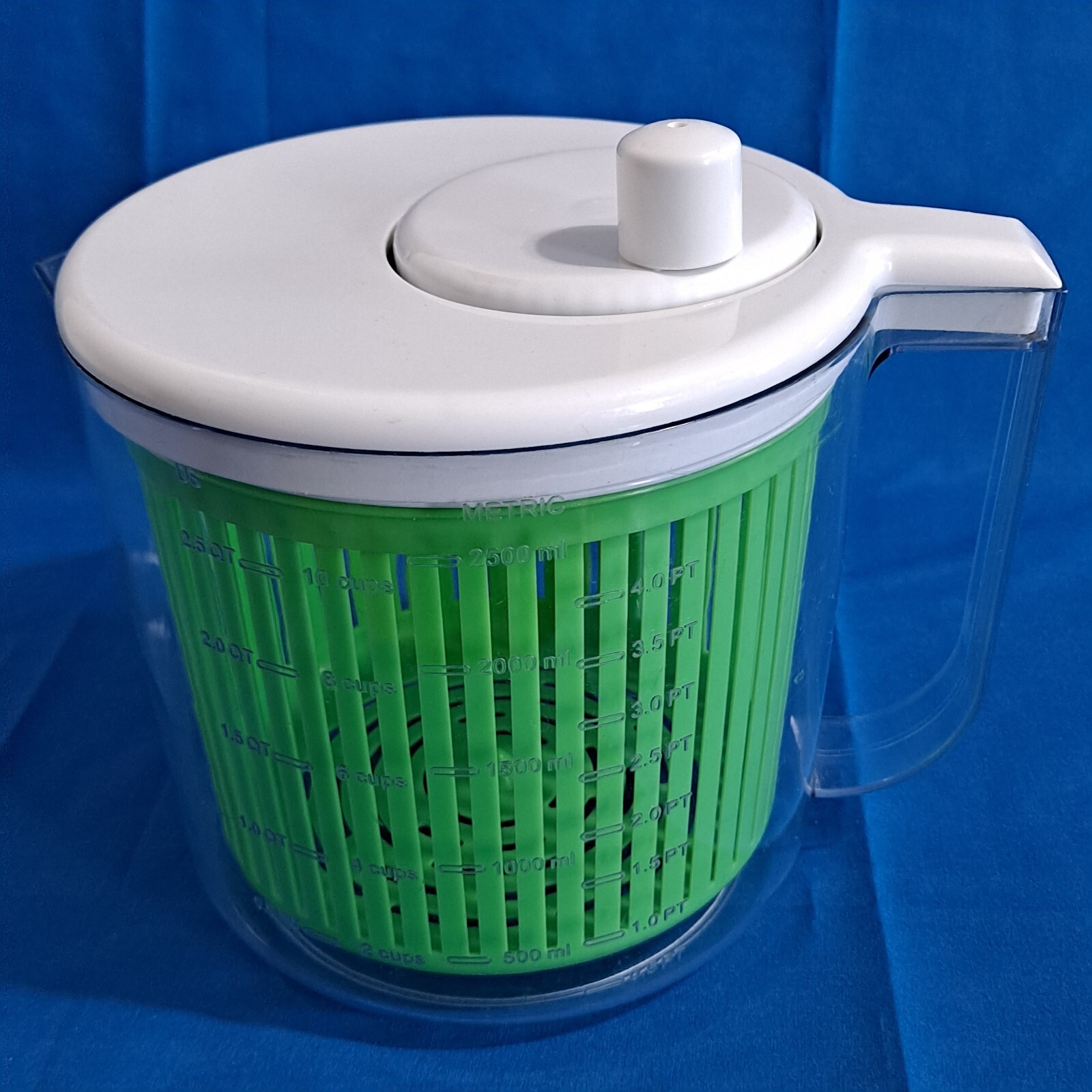Vegetable SALAD SPINNER Fruit Washer Lettuce Drainer Rinser Dryer 2.5 qt-image