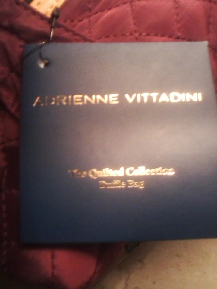 ADRIENNE VITTADINI Gorgeous Merlot Quilted Collection Sm Duffle Bag MSRP $210.00 - Image 4 of 4
