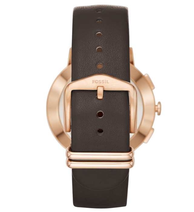 NEW Fossil Q Gazer 41mm Rose Gold Case Gray Classic Buckle