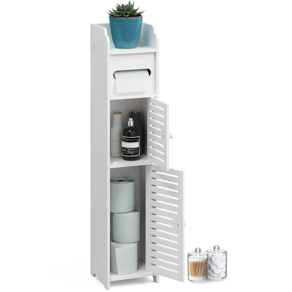 Floor Standing Cabinet Unit Bathroom Storage, Toilet Storage