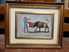 Gilberto Filibeck (1930) "Torero" olio tela  20x30 C4 ^