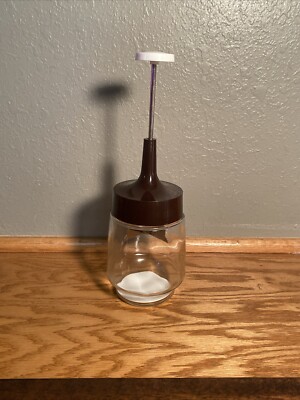 VINTAGE GEMCO USA FOOD EGG/NUT CHOPPER GLASS JAR STAINLESS STEEL BLADES W/DISC