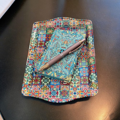 2 Small Metal Trays Turkish Serving Coffee/Tea Tray, Perfect Housewarming Gift - Picture 5 of 8