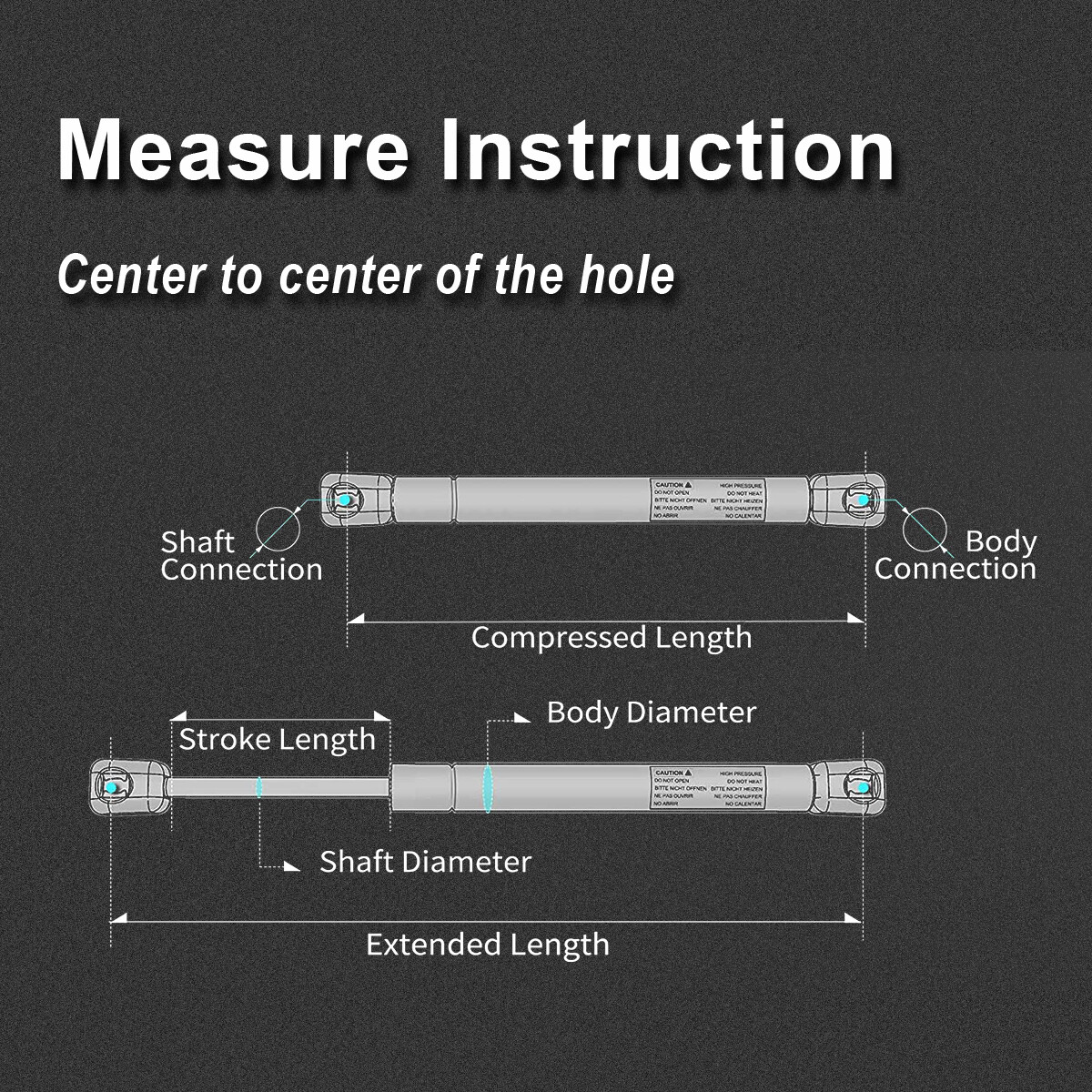 2x Rear Tailgate Trunk Lift Supports Spring For Hyundai Tucson 10-15 817712S000