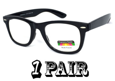 Retro Square Multi Focal Reading Glasses 3 Strengths in 1 Reader +1.00~ +3.00