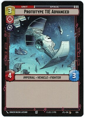 Prototype TIE Advanced - Foil - 634 - Jump to Lightspeed - SWU