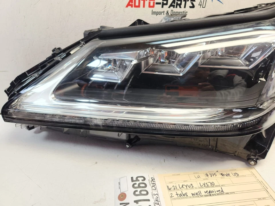 2 pestañas fijas 2016-2021 LEXUS LX570 LX 570 FARO IZQUIERDO FULL LED OEM AW21665 Foto 2 de 4