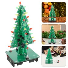 3D LED Flashing Christmas Tree Kit Plastic Material Three Circuit Boards