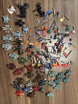 LOT Mega Bloks Fire and Ice Dragons Figures Weapons Shields Parts Accessories
