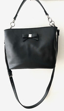 Nine West Black Shoulder Bag Crossbody Chain Handle Detachable Shoulder Strap