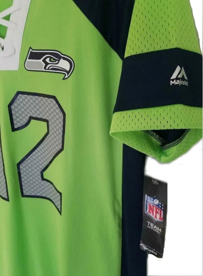 Seattle Seahawks Para Mujer Talla Mediana 12th Fan Draft Me Cuello en V Con Cordones Foto 3 de 4