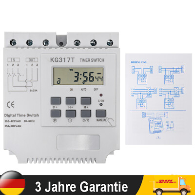380V 25A 3-Phasen Digital Zeitrelais Programmierbare Zeitschaltuhr