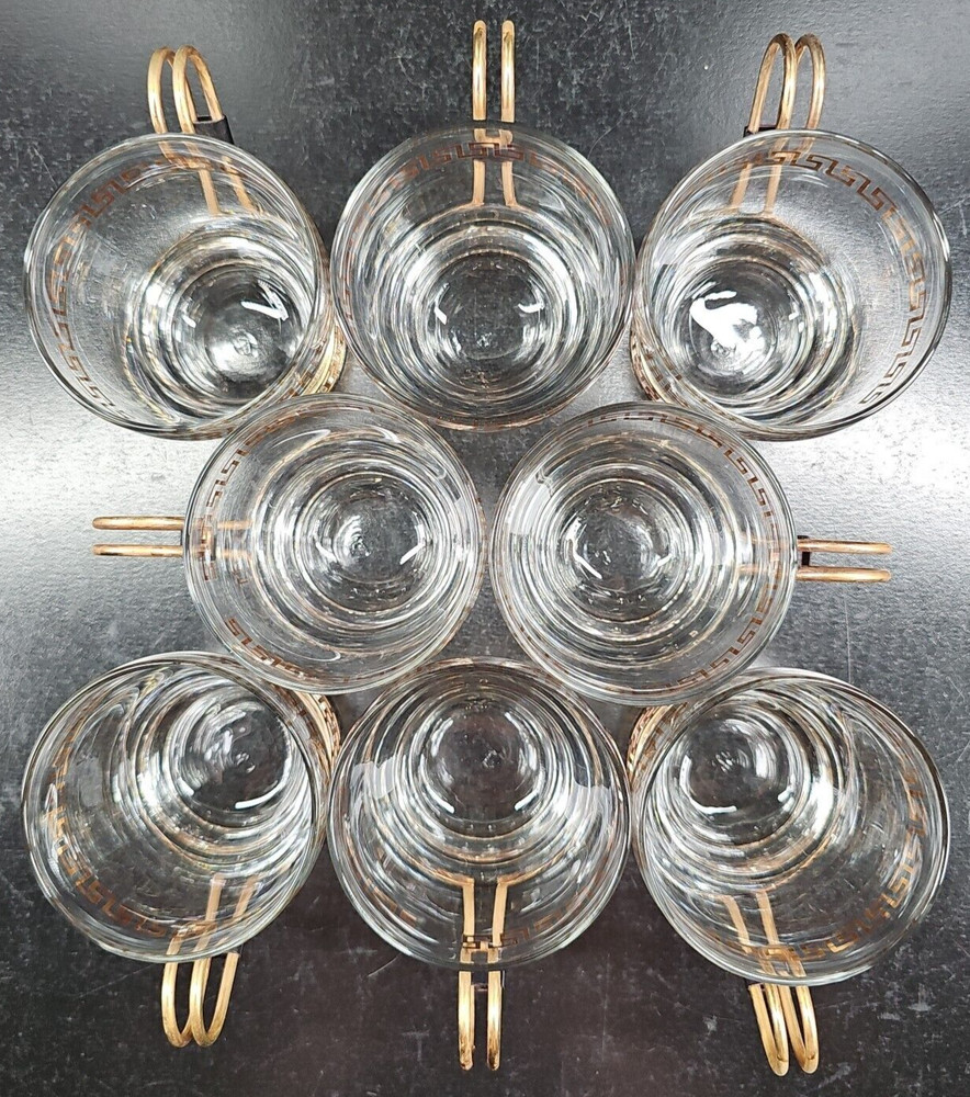 Libbey Greek Key Coffee Cups - Thumbnail 3