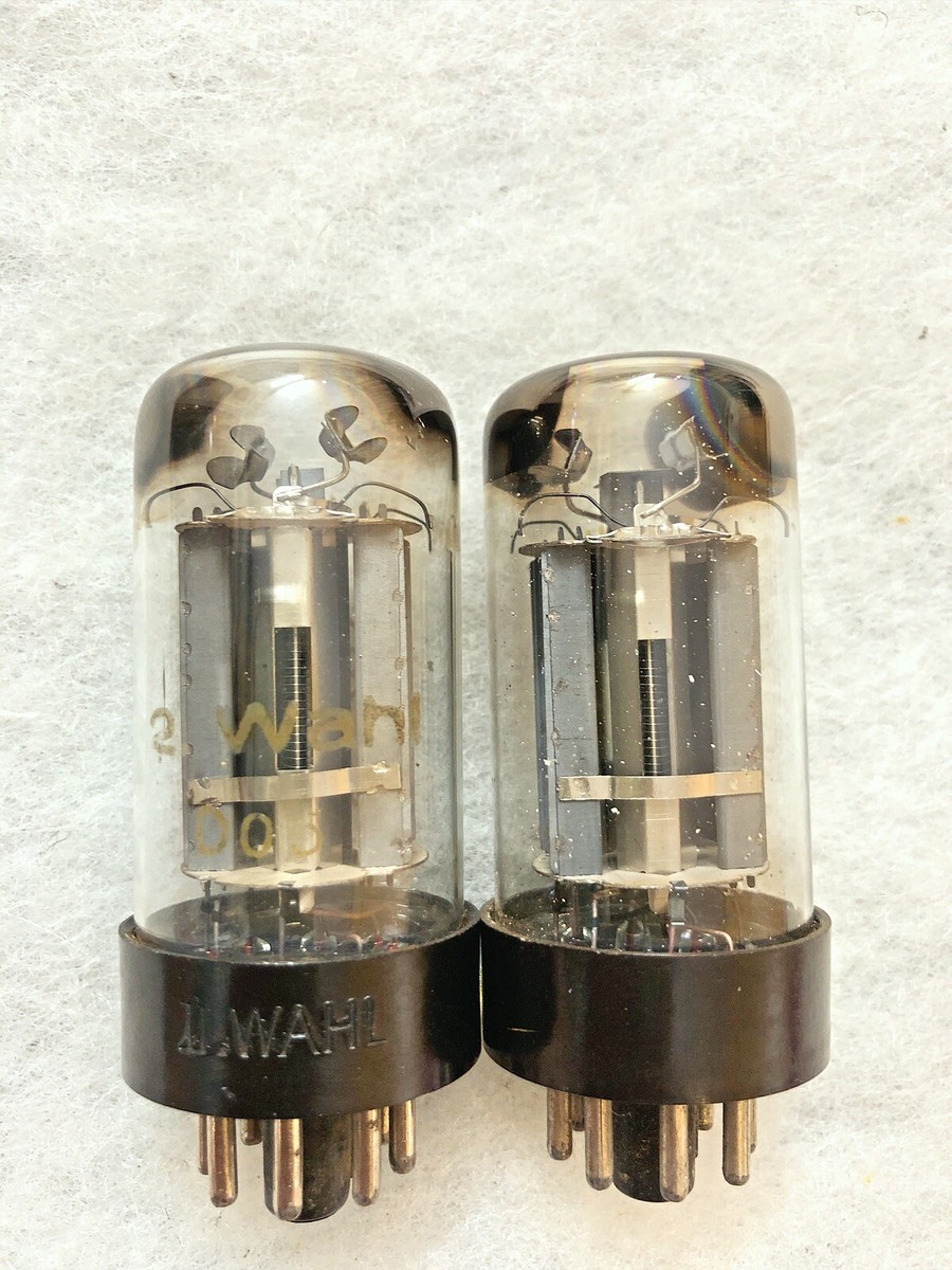 RFT 6V6 6P6C Welded Plates Top Foil Getter NOS Matched Pair