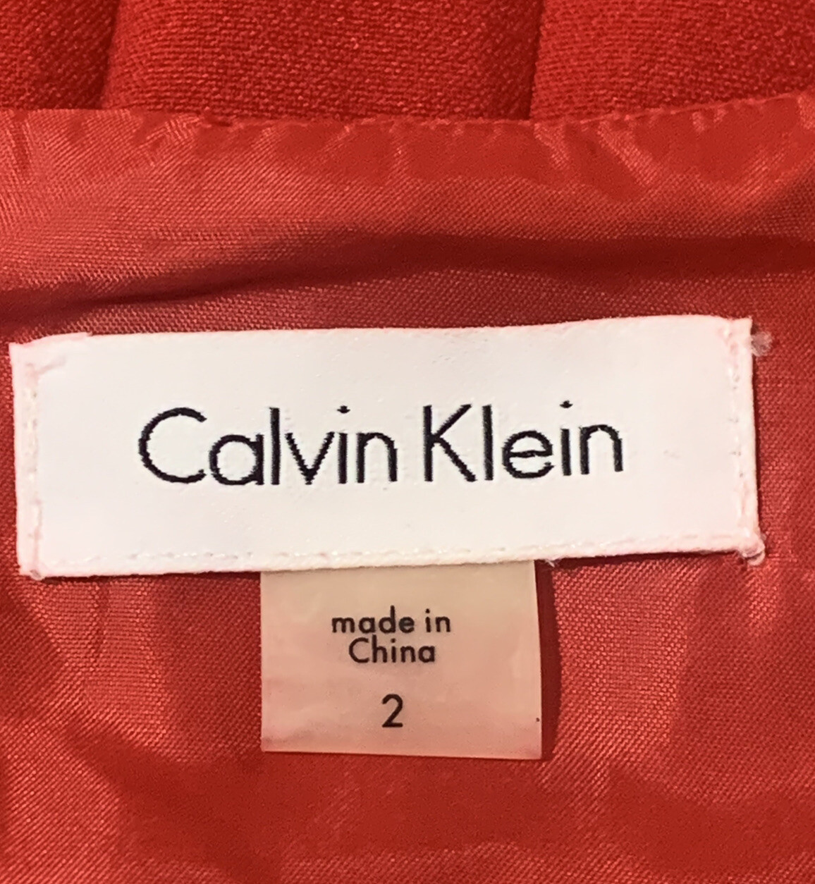 NWT Calvin Klein Sleeveless Cocktail Dress Red Size 2 eBay