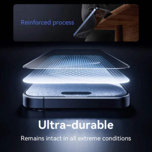 Joyroom 1/2/3pcs Tempered Glass For iPhone 16 15 14 13 12 11 Pro Max Screen Prot - Zdjęcie 5 z 39