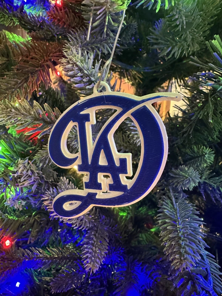 Los Angeles Dodgers City Connect adorno de Navidad - impresión 3D personalizada Foto 3 de 4