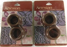Artisian European Style Drapery Hardware Bamboo by Cassidy West 2 Packs of 6