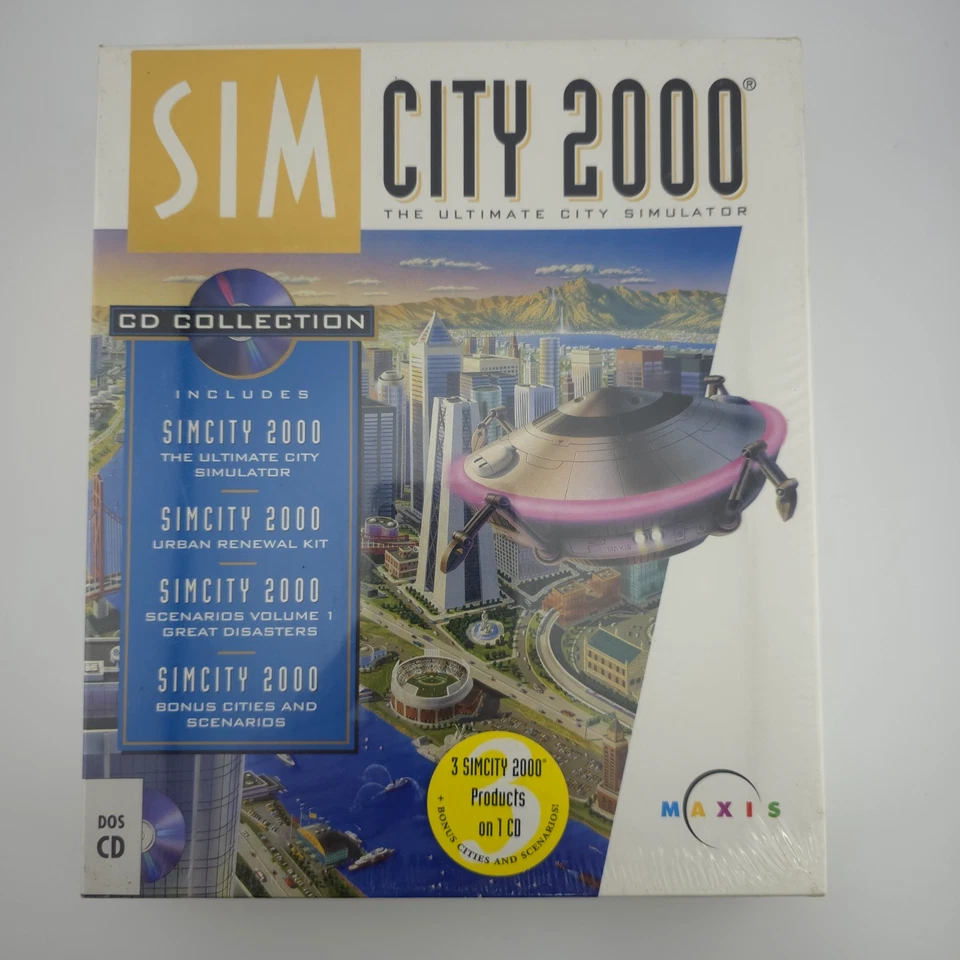 SimCity 2000: CD Collection, 1994, Big Box, New & Sealed - Image 2 of 4