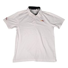 Travis Mathew Polo Shirt Mens Large White Short Sleeve Button Golf Pima Cotton