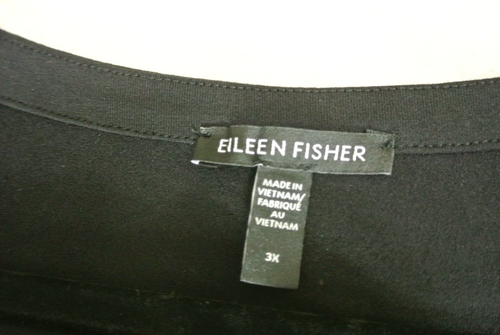 NEW Eileen Fisher Jersey Wrap Dress in Black Size 3X #MD204 - Picture 4 of 5