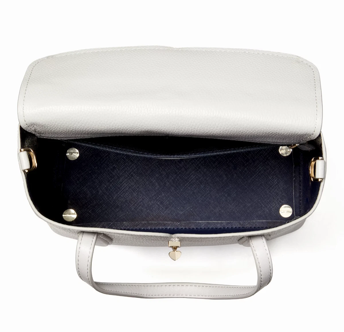 Nuova borsa Kate Spade Essential Medium North South pelle ciottoli luna polvere