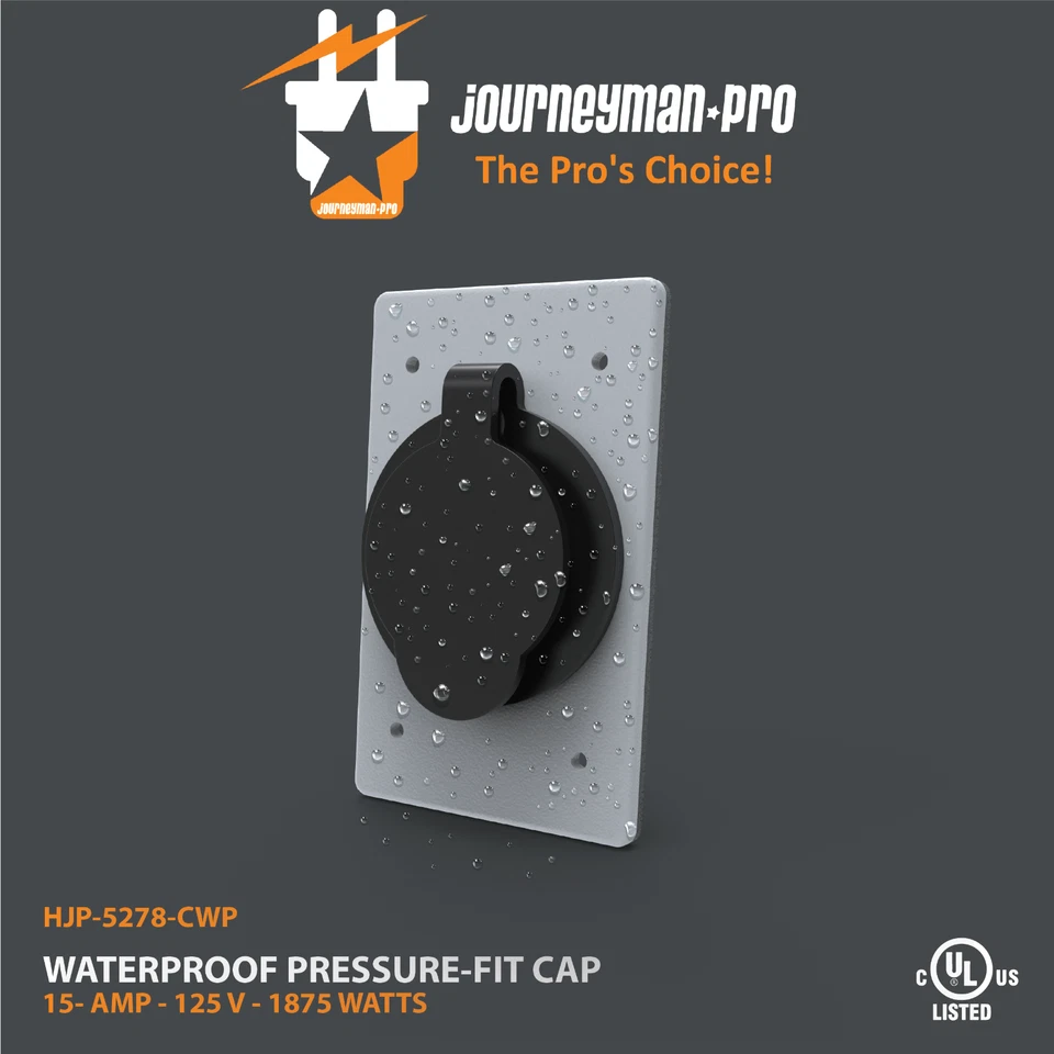 Journeyman-Pro 5278-CWP Straight Blade Power Inlet Receptacle, 15A 110 120 125 V - Image 3 of 4