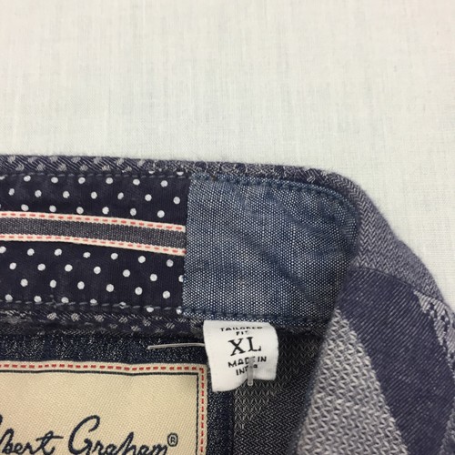 Robert Graham Hemd Herren Extra Large Knopfleiste Langarm Grau (XL) - Bild 6 von 9