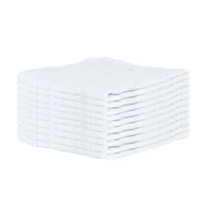 Pack of 10 White Shop Towels - 12 x 14 Cleaning Rags for Homes Cars Auto Garage
