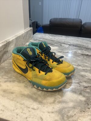 Nike Kyrie Letterman Yellow Teal 705277-737 Men's 12