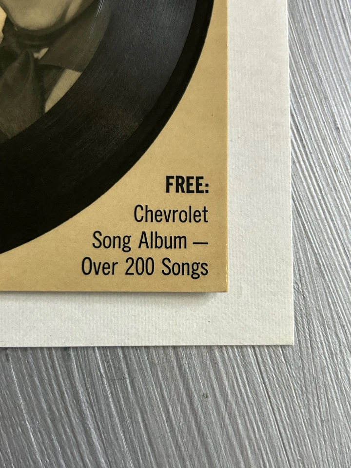 Ben Cartwright Lorne Greene BONANZA CHEVROLET Promo 6" Record 33 Flexi Disc Foto 2 de 4