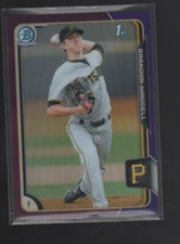 BRANDON WADDELL 2015 BOWMAN CHROME DRAFT PURPLE REFRACTOR CARD #77 /250
