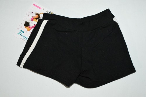 Pizzazz White Black Cheer Athletic Shorts Elastic Waist Size Youth Medium C - Picture 5 of 5