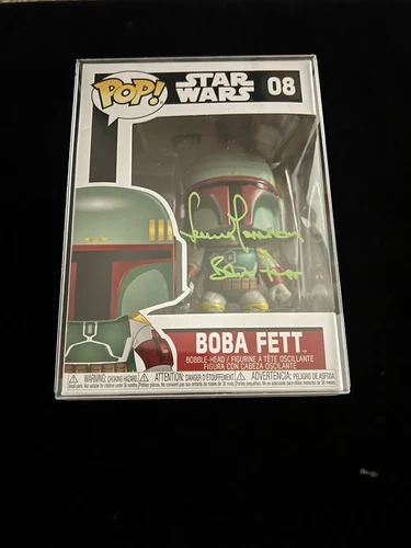 FUNKO POP Star Wars BOBA FETT 08 Signed Temuera Morrison Beckett WITNESSED