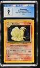 Ninetales 12/102 - 1999 Base Set - ERROR Square Cut Pokemon Base Set CGC 9