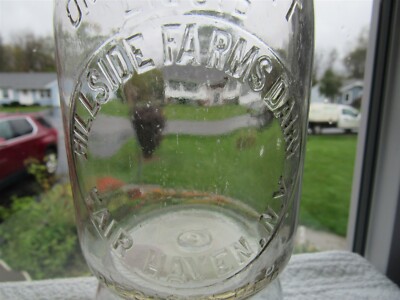 TREQ Milk Bottle Hillside Farms Dairy Farm Fair Haven NY CAYUGA COUNTY 1945