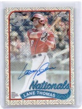 Topps Chrome #2T89C-79 Lane Thomas 1989 Topps Baseball Chrome Autographs