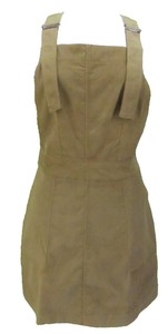 tan cord pinafore dress