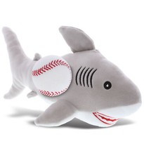 PLUSH BASEBALL - BABY SOFT PLUSH - GREY SHARK